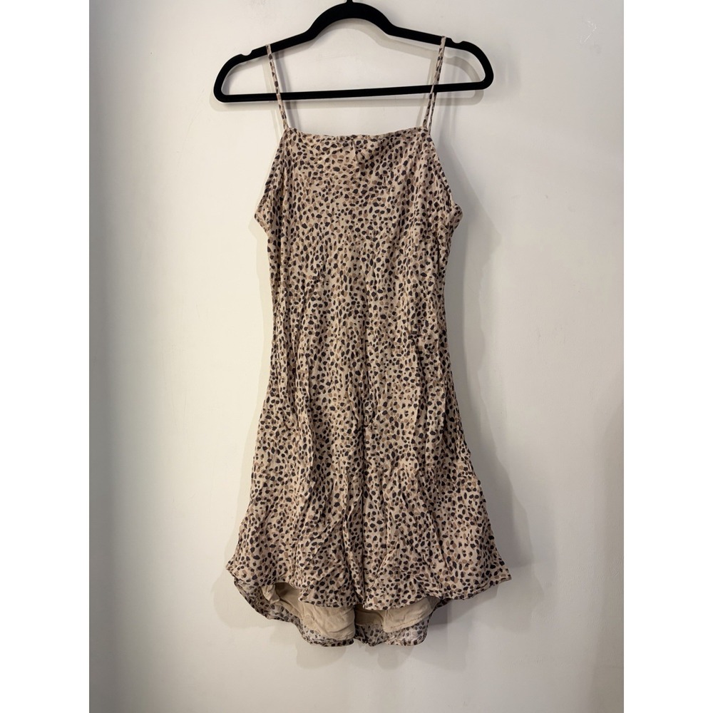 Abercrombie & Fitch Leopard Print Flounce Hem Midi Dress Womensโ M
